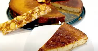 Tarta de queso y turrón