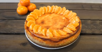 Tarta de mandarina lista