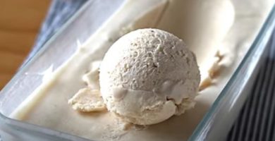 Helado de turrón casero